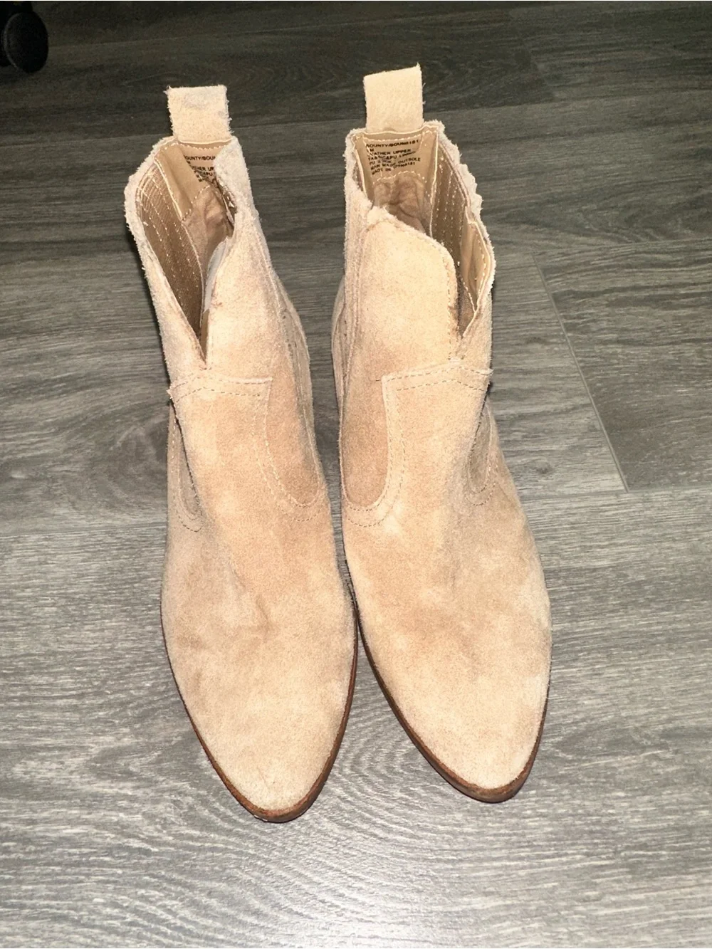 Steve Madden Tan Suede Pointed Ankle Booties